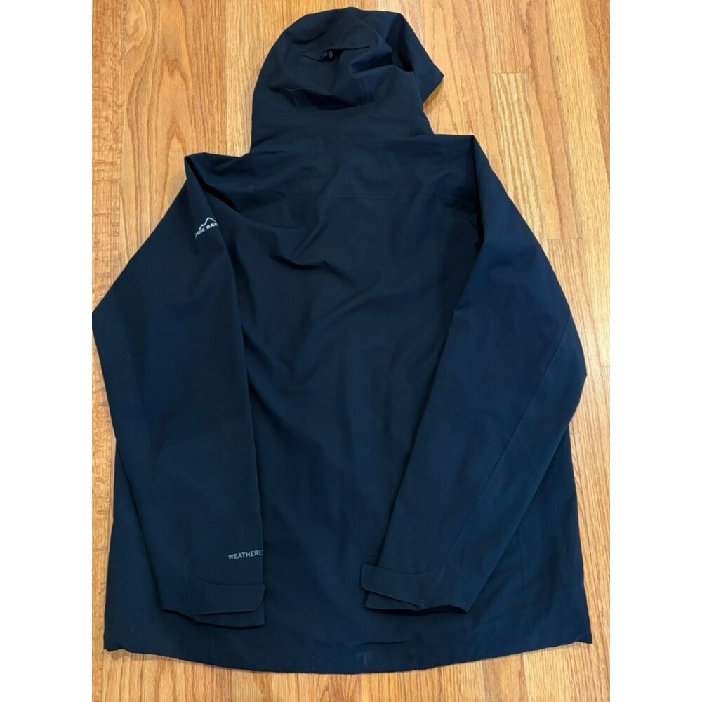 EDDIE BAUER Stadium Jacket Men's 2XL Black Soft Shell Hooded Lined Company Logo - Picture 8 of 16